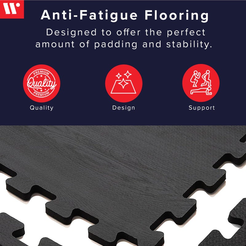 We Sell Mats Forest Floor Farmhouse 3/8 Inch Thick Printed Foam Tiles, Premium Wood Grain Interlocking Foam Floor Mats, Anti-Fatigue Flooring â€“ Stylish Flooring Solution - Image 2